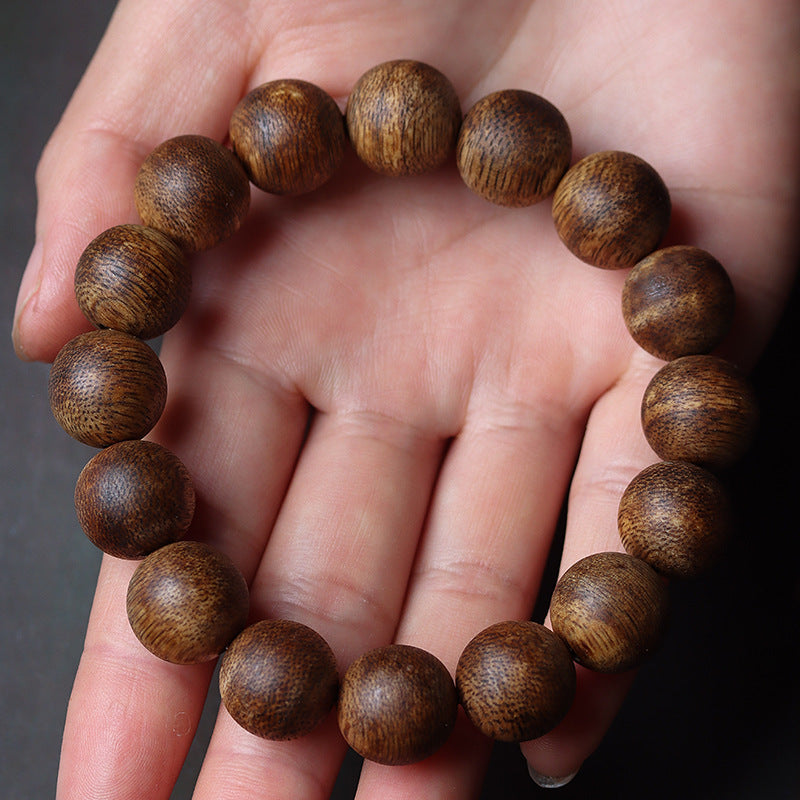 Nha Trang Agarwood Single Bamboo Pattern Style 11mm Bracelet Customize Many Size popular Agarwood Bracelet