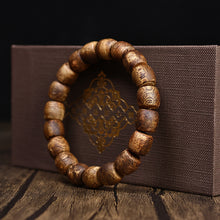 Load image into Gallery viewer, Green Kynam Agarwood Bracelet from Hainan 11mm Beads Genuine Wild Agarwood