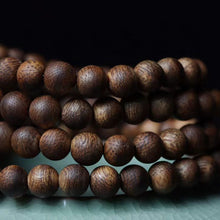 Load image into Gallery viewer, Wild Agarwood Bracelet 108 Mala from Cambodia 8mm Diameter Beads Genuine Agarwood