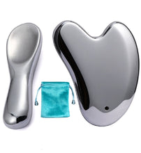 Load image into Gallery viewer, SAEEYCUE Authentic Terahertz Stone Gua Sha Set Massager Scraping Tools Facial Energy Beauty Tools