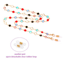 Load image into Gallery viewer, VINCHIC Colorful Beaded Eyeglass Chain Sunglass Holder Strap Eyeglass Necklace Chain Cord for Women (colorful)