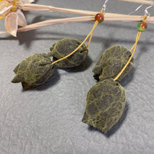 Load image into Gallery viewer, Gambiered Canton Gauze Tea Silk Handmade Earrings