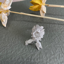 Load image into Gallery viewer, SANLUYI Adjustable Flower shaped Silver filigree Rings with fish and bloom shaped hangings