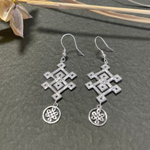 Load image into Gallery viewer, Infinite Knot Earrings Endless Knot Silver Earrings