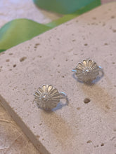 Load image into Gallery viewer, Minimalist Tiny Floral Sterling Silver Earrings