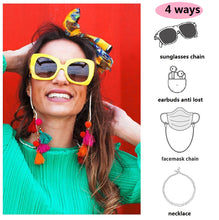 Load image into Gallery viewer, Boho Tassel Sunglasses Chain Mask Chain
