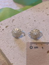 Load image into Gallery viewer, Minimalist Tiny Floral Sterling Silver Earrings