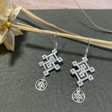Load image into Gallery viewer, Infinite Knot Earrings Endless Knot Silver Earrings