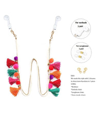 Load image into Gallery viewer, Boho Tassel Sunglasses Chain Mask Chain