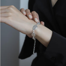 Load image into Gallery viewer, Adjustable Minimalist Hammered Silver Tile Sterling Silver Bracelet