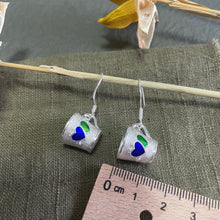 Load image into Gallery viewer, Cute Silver Enamel Teacup Shaped Earrings