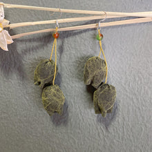 Load image into Gallery viewer, Gambiered Canton Gauze Tea Silk Handmade Earrings