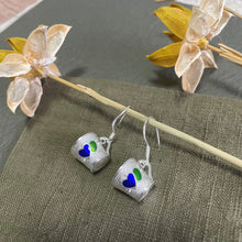 Load image into Gallery viewer, Cute Silver Enamel Teacup Shaped Earrings