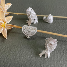 Load image into Gallery viewer, SANLUYI Handmade Adjustable Silver filigree Rings