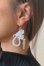 Load image into Gallery viewer, SANLUYI Exceptional Collection- Silver Dragon Head Earrings Handmade Earrings