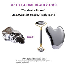Load image into Gallery viewer, SAEEYCUE Lux Terahertz Stone Gua Sha Set Massager Scraping Tools Face Roller Facial Energy Beauty Tools
