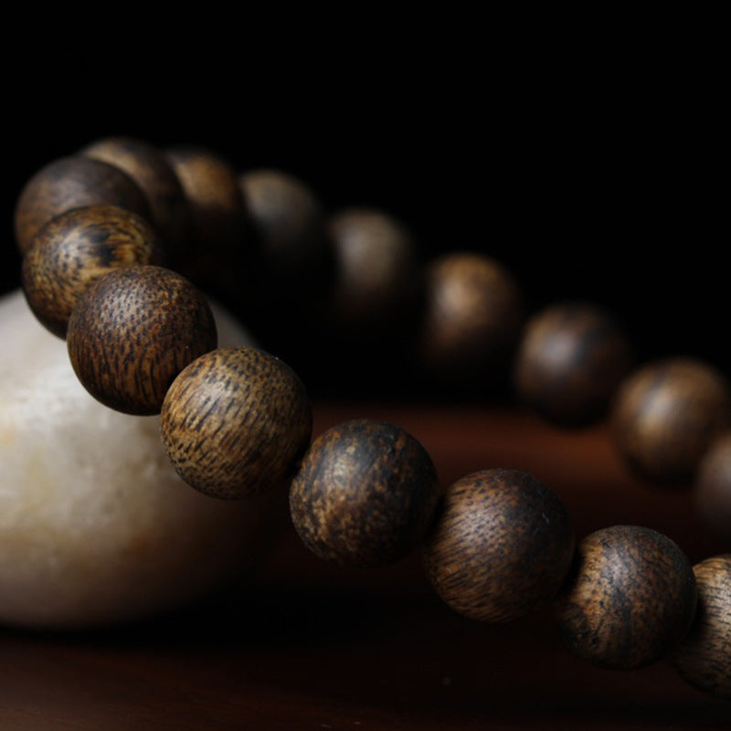 Lotus Golden & Earth Vietnam Agarwood Bracelet for Prayer & Meditation -  GEM+SILVER