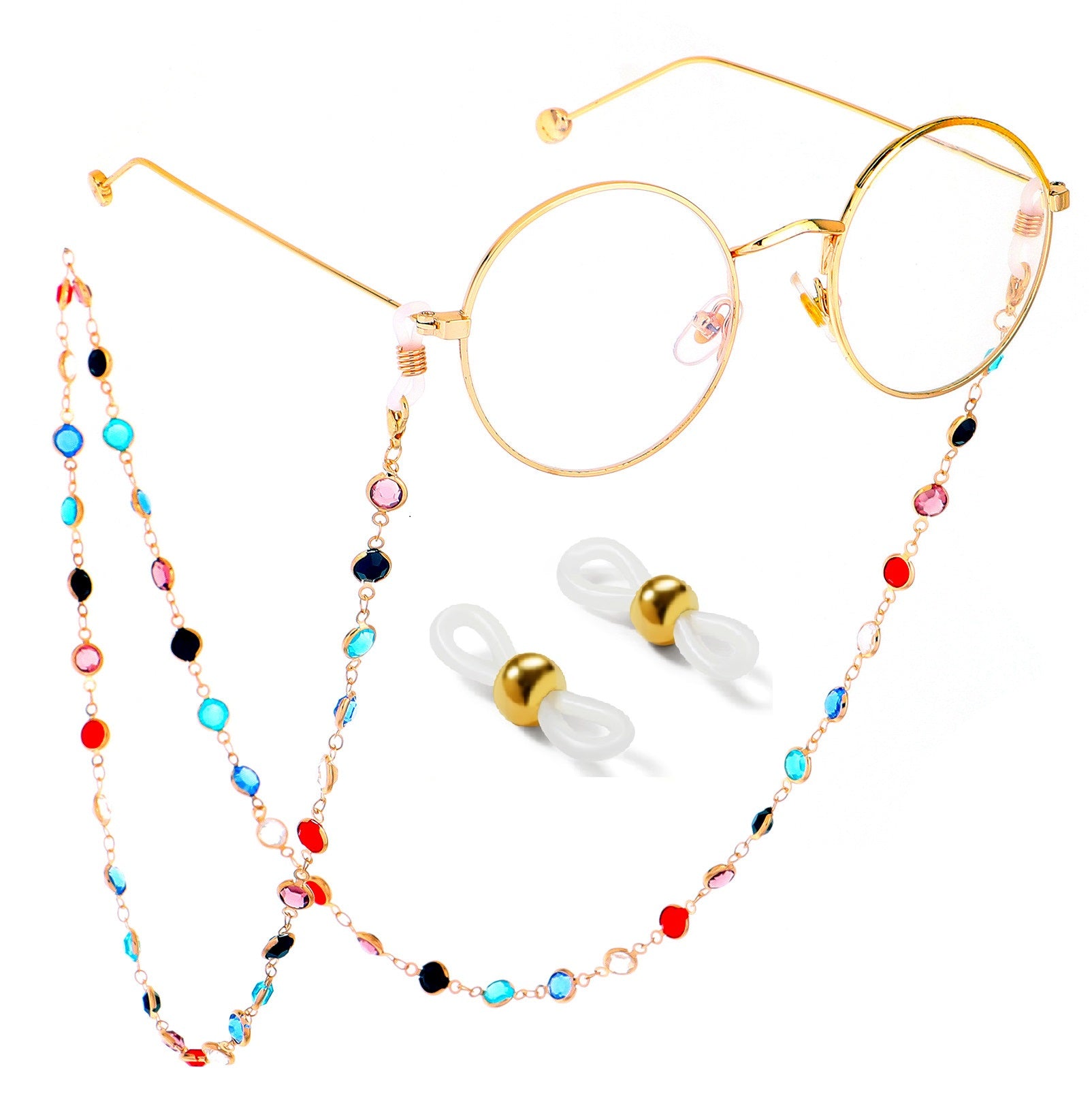 VINCHIC Colorful Beaded Eyeglass Chain Sunglass Holder Strap Eyeglass SAEEYCUE