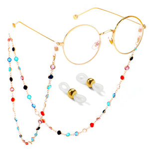 VINCHIC Colorful Beaded Eyeglass Chain Sunglass Holder Strap Eyeglass Necklace Chain Cord for Women (colorful)