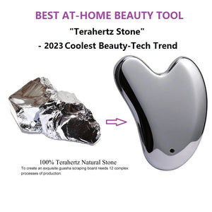 SAEEYCUE Authentic Terahertz Stone Gua Sha Set Massager Scraping Tools Facial Energy Beauty Tools