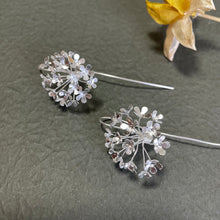 Load image into Gallery viewer, SANLUYI Handmade 999 Silver Floral Hydrangea Earrings
