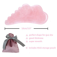 Load image into Gallery viewer, A Rose Quartz Wing Gua Sha Facial Body Massage Tool Skin Gym
