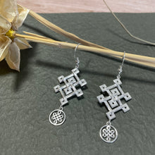 Load image into Gallery viewer, Infinite Knot Earrings Endless Knot Silver Earrings

