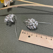 Load image into Gallery viewer, SANLUYI Handmade 999 Silver Floral Hydrangea Earrings

