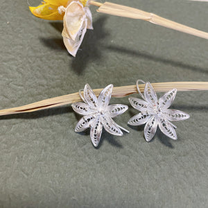 Handmade Silver Floral Earrings
