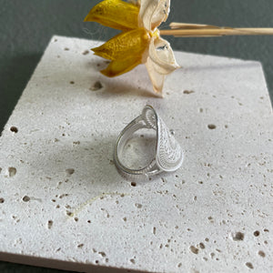 SANLUYI Handmade Adjustable Silver filigree Rings