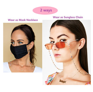 Rainbow Beads Sunglasses Chain Mask Chain