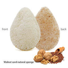 Load image into Gallery viewer, Konjac Walnut Shell Exfoliating Facial Sponge Gentle Exfoliation &amp; Cleansing (FACE &amp; LIP SCRUB)
