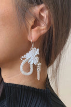 Load image into Gallery viewer, SANLUYI Exceptional Collection- Silver Dragon Head Earrings Handmade Earrings
